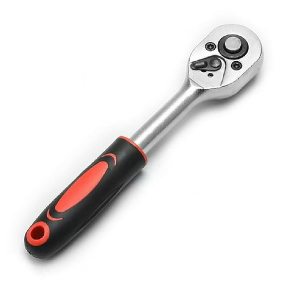 Necvior 1/4 Inch 24-Teeth Quick Released Socket Wrench Handle High Carbon Steel Auto Repair Garage Tool