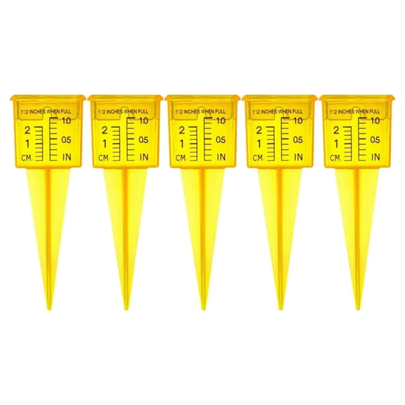 Necvior 1.5'' Capacity Home Clear Rain Gauges Plastic Rain Gauges Rain Water Meter Outdoor