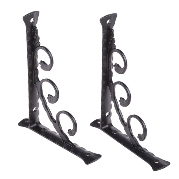 Necvior 1 Pair Heavy Duty Wall Mounted Brackets Triangular Shape Shelf Bracket Durable
