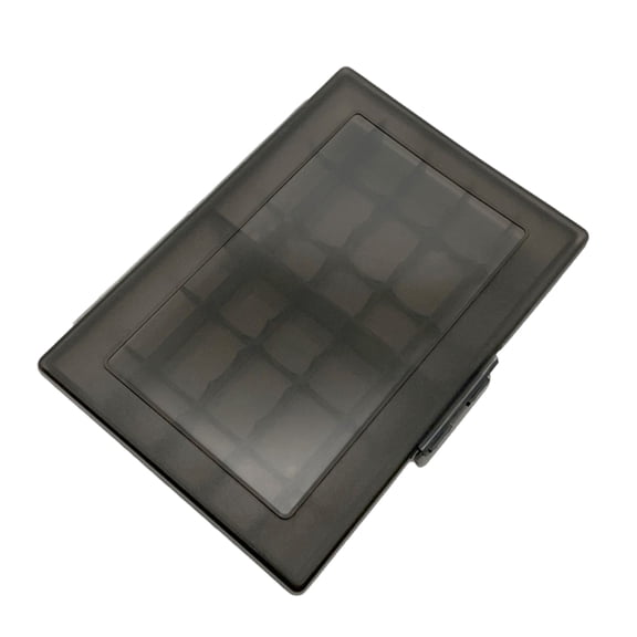 Necvior 10 Grid AA Plastic Batteries Storage Box Battery Holder Case Organizers Container Hard Case Cover