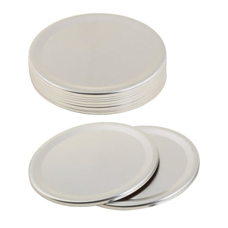 Necvior 10 Pcs/Set Wide Mouth Jar Lids Suitable for Mason Canning Jar Storage Solid Caps