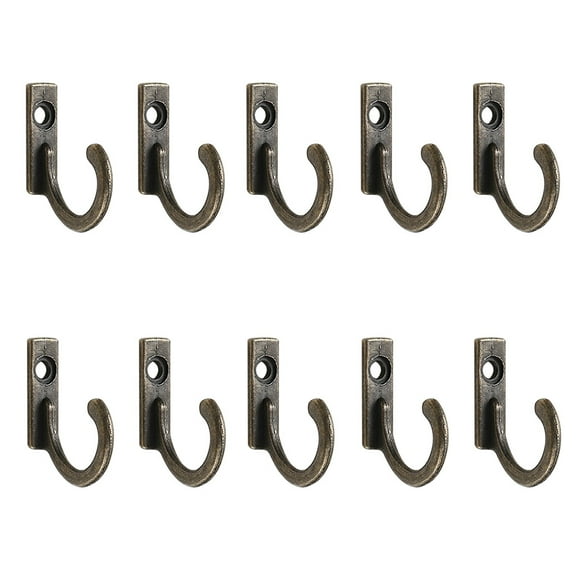 Necvior 10 Pieces Towel Hooks Zinc Alloy Coat Hanger Home Wall Hooks for Key Holder Dura