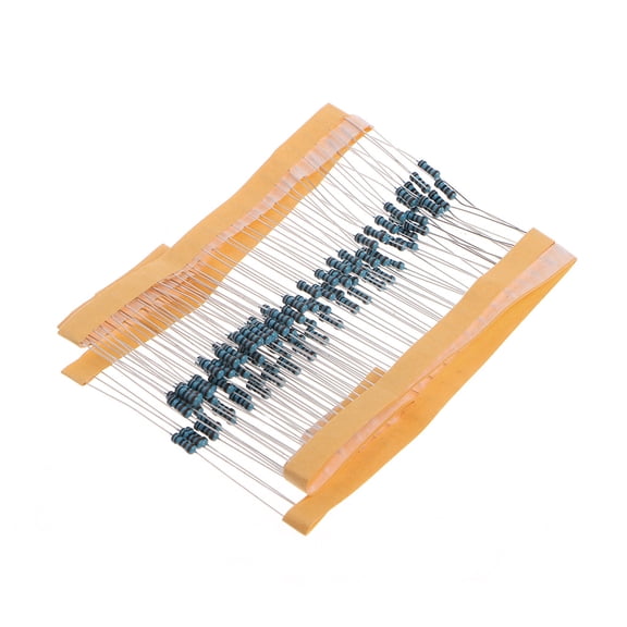 Necvior 100 Pcs 1k ohm 1/4W Metal Film Resistor 1kohm 0.25W 1% For Arduino