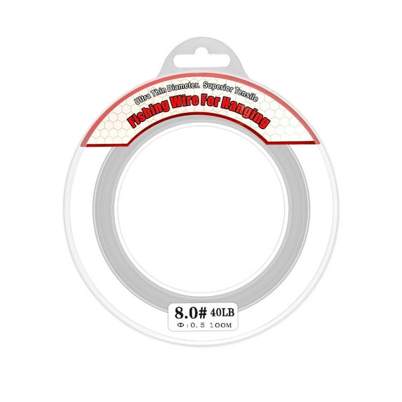 Necvior 100Meters Fishing Line Fishing Wire Monofilament Clear Nylon Fishing Line Invisible Beading Thread for Hanging Ornament