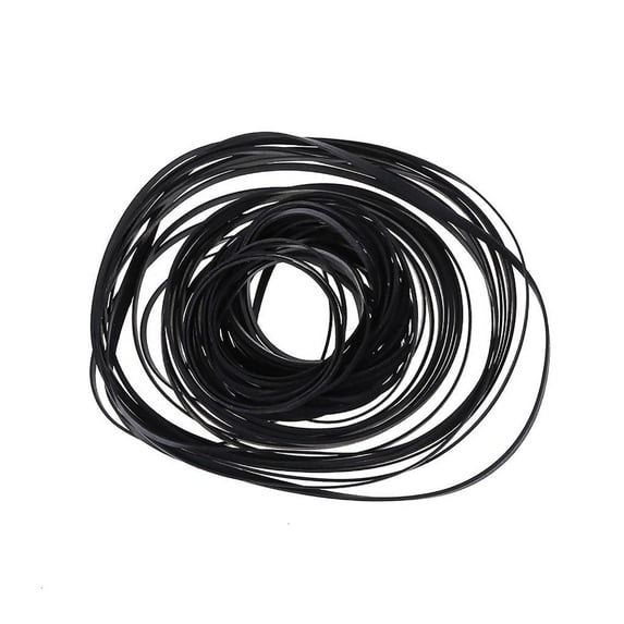 Necvior 100PCS 4mm Square Folded Rubber Belt 110-145mm for Recorders DVDs Drive