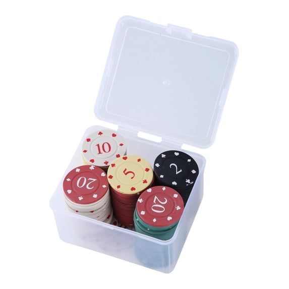 Necvior 100Pcs Casino Poker Chip Roulettes Game Bingo Chip Counting Counter Poker Chip