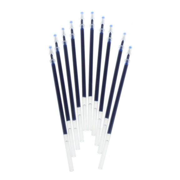 Necvior 10Pcs 0.38mm Gel Ink Ballpoint Pen Refill Black Blue Red Stationery Supply