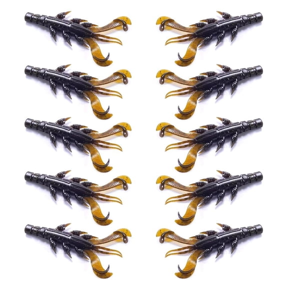 Necvior 10Pcs Artificial Shrimp Lures Freshwater Saltwater Baits 8.70cm Crawfishes Baits