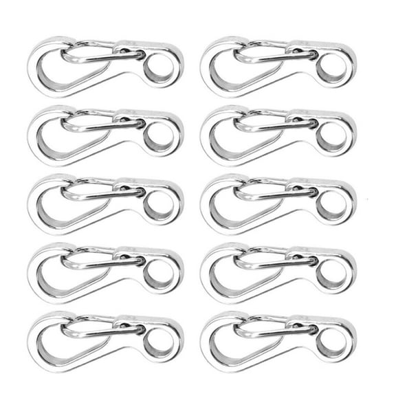 Necvior 10Pcs Small Carabiner Clip Spring Snap Hook Clasps Keychain Backpacks Carabiners
