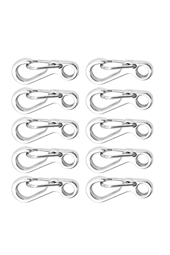 10Pcs Small Carabiner Clip Spring Snap Hook Clasps Keychain Backpacks Carabiners