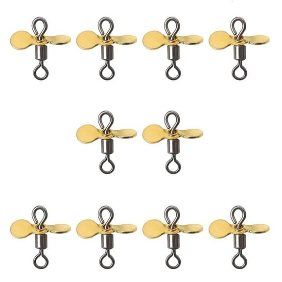 Necvior 10Pcs Stainless Spinnerbait Props Plug Casting Fly Propeller Spinnerbait DIY Fishing Lures Topwater Fishing Lures