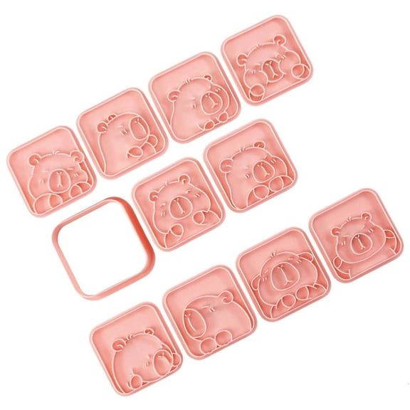 Necvior 10Pcs Unique Capybara Cookie Cutter Collections for Kids Party And Baking Party