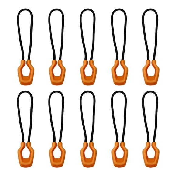 Necvior 10pcs Durability Nylons Zippers Pull Cord Outdoor Tent Backpacks Pull Rings