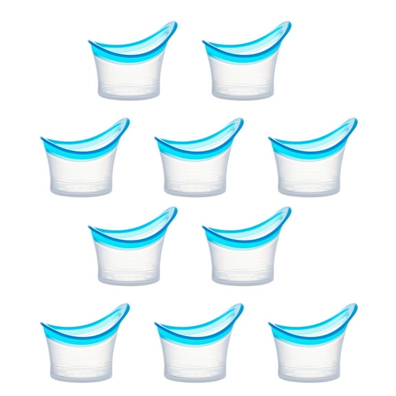 Necvior 10pcs Eye Bath Cups Eye Flushing Cup with Round for Rim Transparent Skin Friendly Eye Makeup Remover Cup & Tool 1