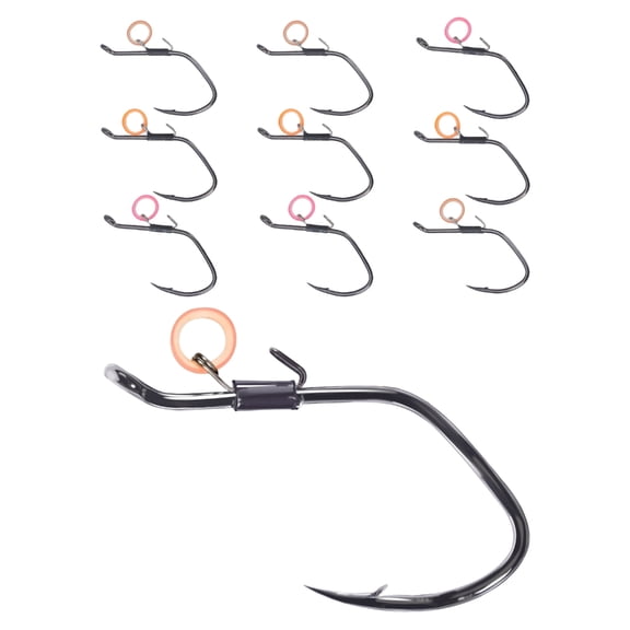 Necvior 10pcs High Strengths Magnetic Hook Catfishes Basses Hook Rustproof Fishing Hook