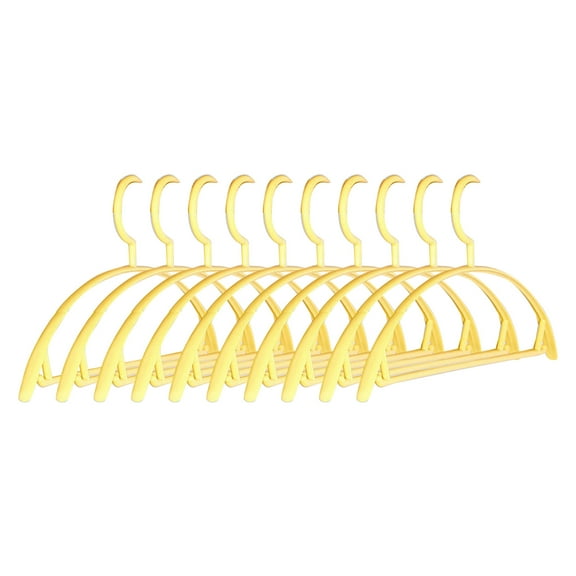 Necvior 10pcs Plastic Hangers for Clothes Seamless Clothing Drying Rack Suit Coat Hanger Hanging for Jacket Dress Shirt Closet