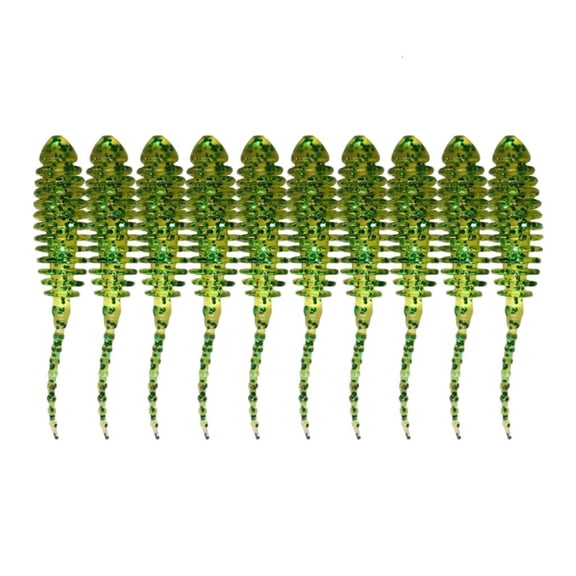 Necvior 10pcs Silicone Fishing Lures Fishing Tackle Tiny Worm Baits Mini Needle Tail Soft Baits Simulation Lures