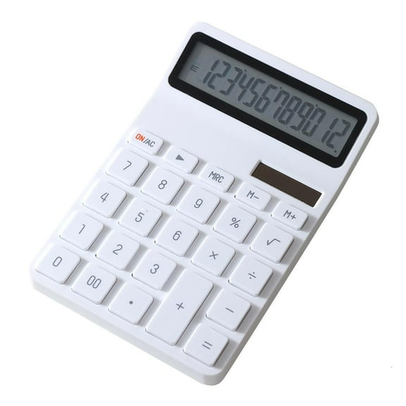 Necvior 12 Digit Desktop Calculator with Solar Power for Students and Professional