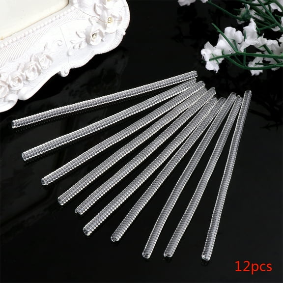 Necvior 12 Pcs Clear Plastic Ring Size Adjuster Invisible Reducer Guards for Any Rings