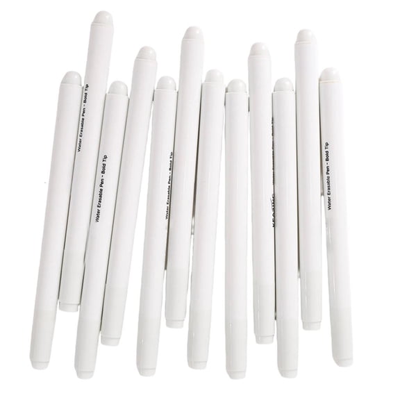 Necvior 12 Pcs Fabric Marking Pen Water Soluble Pen Washable Fabric Markers for Sewing