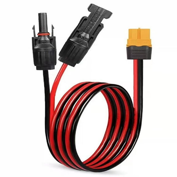Necvior 12AWG Solar to XT60 Charging Cable with High Efficiency Power Transfer for Outdoor Adventure