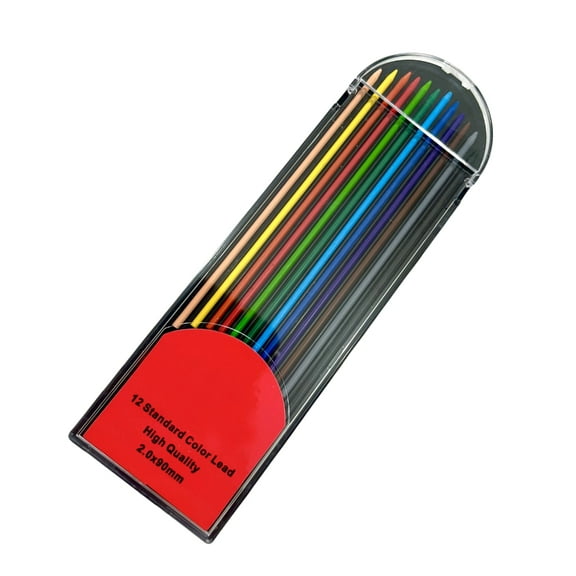 Necvior 12Pcs Colored Pencils Refills 2.0MM Thick Refills, for 2.0MM Mechanical Pencil, Automatic Pencil, Art Drawing Sketching