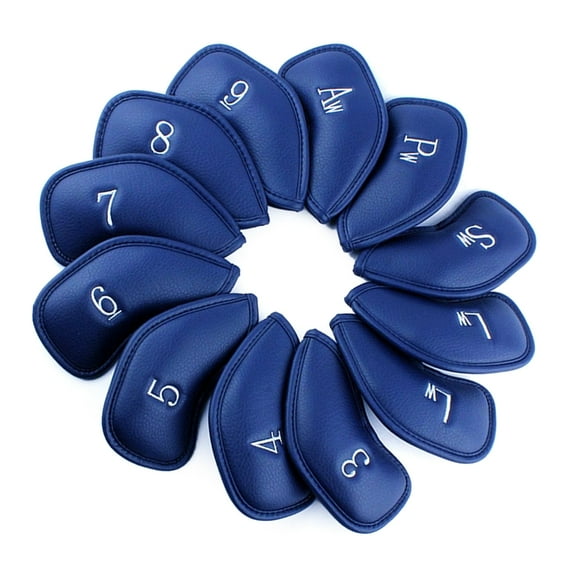 Necvior 12Pcs PU Golfs Iron Club Head Cover Wedges Iron Club Protective Headcover Putter Protector Golfs Supplies