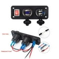 thumbnail image 1 of Necvior 12V/24V 4 USB Power Socket with LED Voltmeter Fast Charger for Cell Phone Tablet, 1 of 15