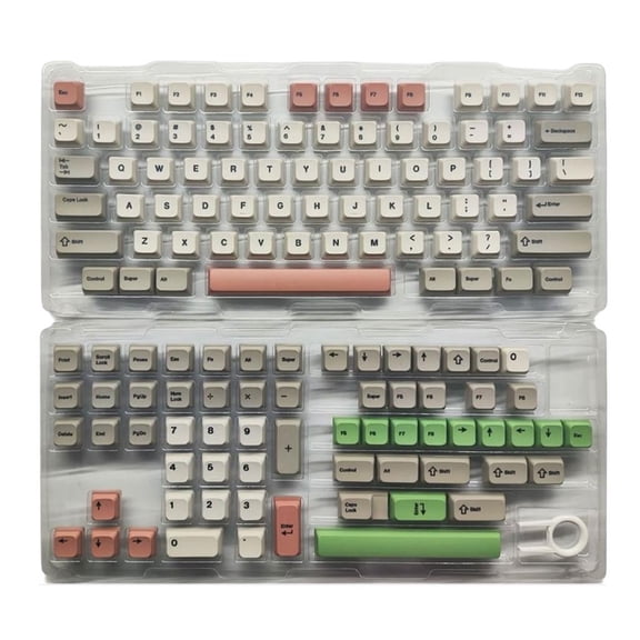 Necvior 138 Key PBT Keycap XDA Profile Key Complete Set Of 9009 Retro Dye Sublimation for Mechanical Keyboards