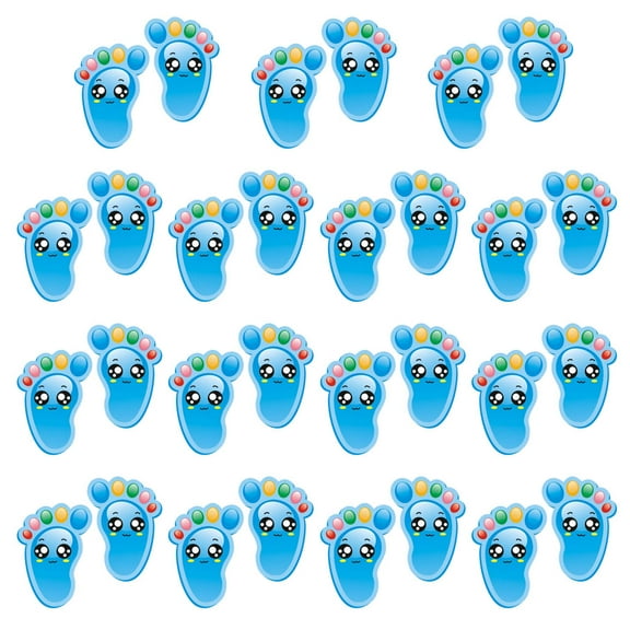 Necvior 15Pairs Child Kids Floor Stickers Self-Adhesive Social Distance Footprint Decals