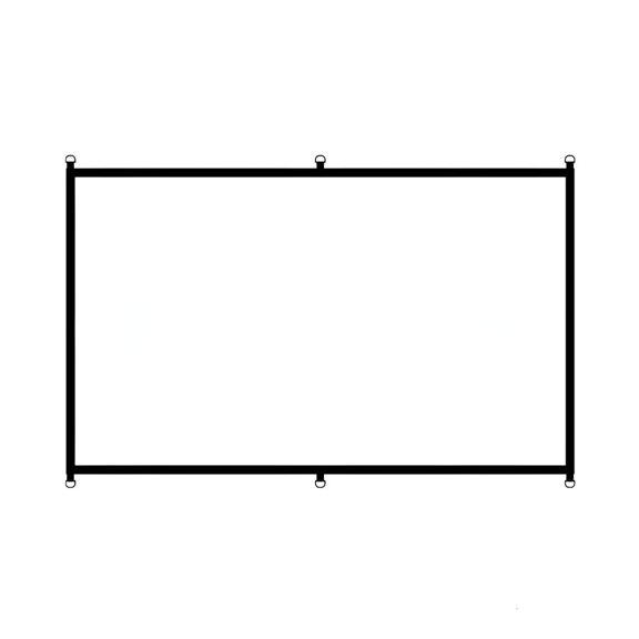 Necvior 16:9 D Rings Projection Screen Premium Polyester Fabric For Optimal Viewing