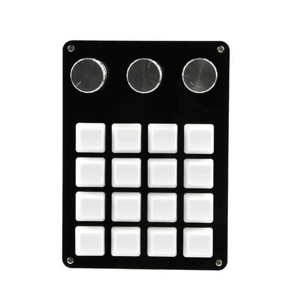 Necvior 16 Key 3 Knob Gaming Keypad Customizable Programmable Copy Pastes Small Keyboard