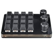 Necvior 16 Key Macro Programmable Keyboard Mini Mechanical Gaming Macro Keyboard 3 Knob