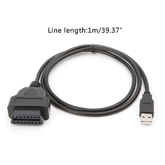 Necvior 16Pin OBD2 To USB Port Charger Adapter Cable Connector Diagnostic Tool