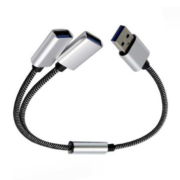 Necvior 1PC USB Host Power Port Y Splitter USB Adapter to 3/2 Port USB 2.0 OTG USB Male Female Cable