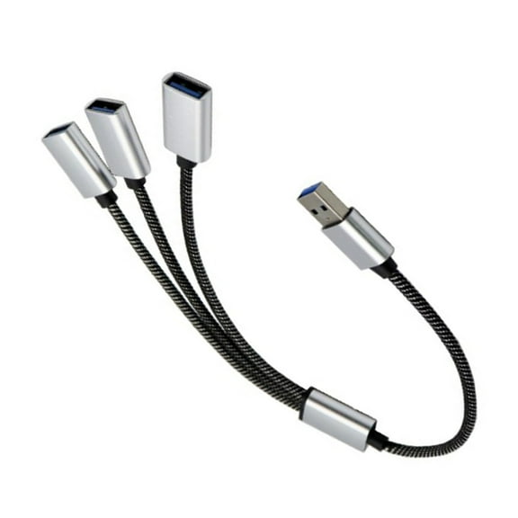 Necvior 1PC USB Host Power Port Y Splitter USB Adapter to 3/2 Port USB 2.0 OTG USB Male Female Cable