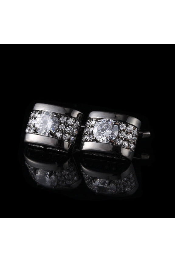 1Pair for Rhinestone Mens Cufflinks Shirt Cuff Links Wedding Party Gift