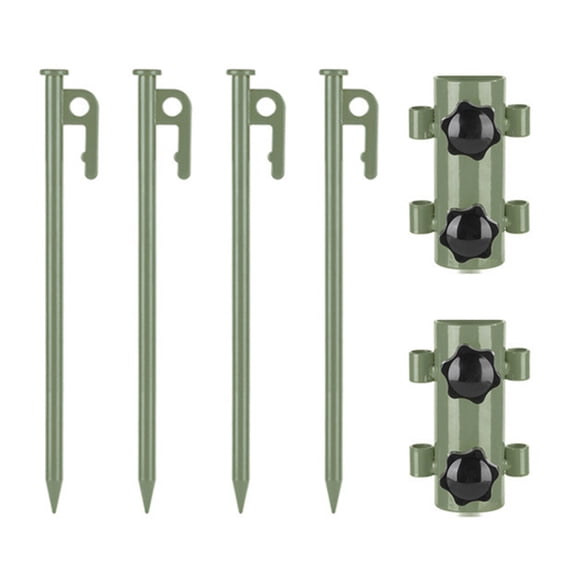 Necvior 1Set Canopies Tent Brackets Fixed Tube Solid Rod Anchors Secure Tent Rod