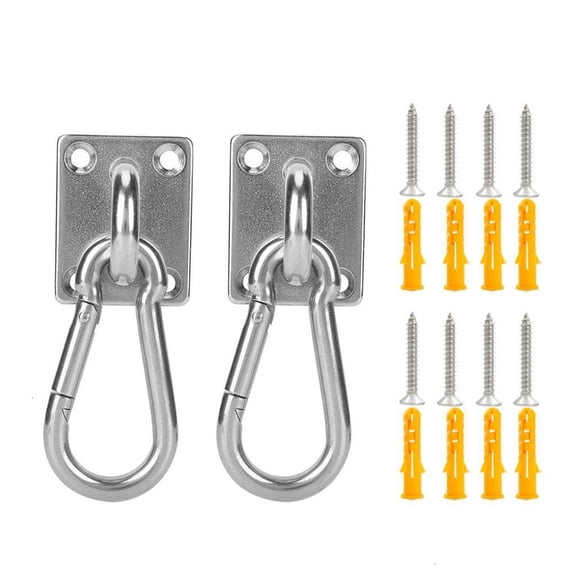 Necvior 1Set Rock Climbing Gear Attachments Anchors Screw Wall Mounted Hook Swing Hook