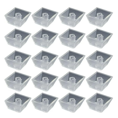 Necvior 1U Transparent Mechanical Keyboard Keys Blank Backlit Key Caps for Switches