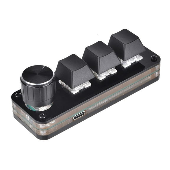 Necvior 2/3/4/5 Key Macro Programmable Keyboard Mini Mechanical Gaming Macro Keyboard 1 Knob KeyPad Hot Swap Gaming Keyboard