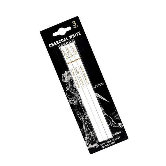Necvior 2/3/4 Pcs/Set Sketching Highlight Pen White Charcoal Pencil Drawing White Pencils Professional Sketching Pencils
