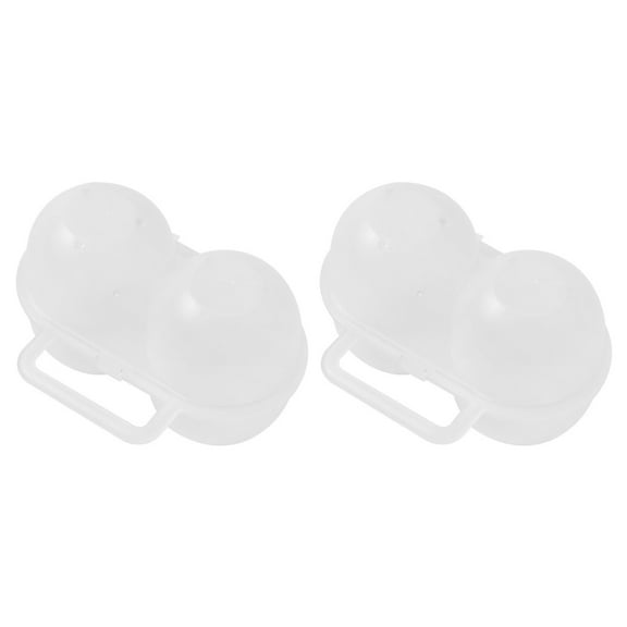 Necvior 2 Girds Eggs Holder Container, Plastic Eggs Storage Box Leakproof Protection Box