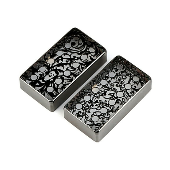 Necvior 2 Pcs Electric Guitar Pickup Humbucker Cover Flower Pattern Guitar Pickup Covers