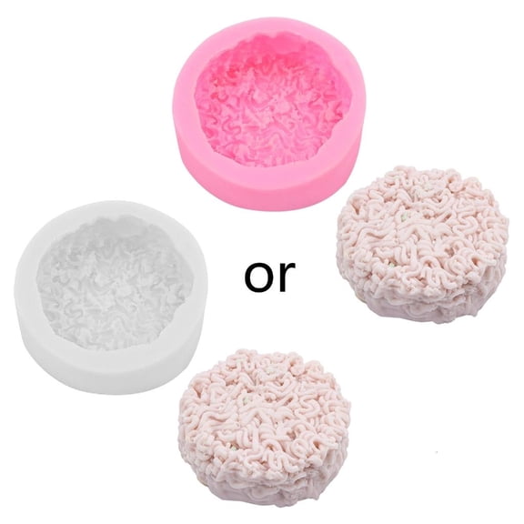 Necvior 2 Styles 3D Instant Noodles/Egg Poached Egg Simulation Silicone Mold DIY Fondant Cake Chocolate Baking Decoration