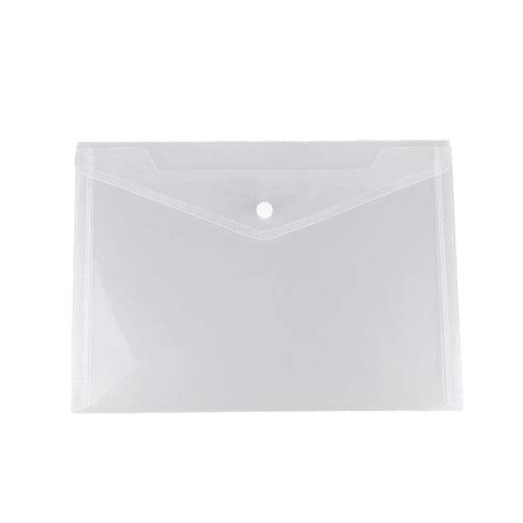 Necvior 20/30Pcs Convenient Clear Documents Envelopes Waterproof Folder with Buttons Efficient Envelopes