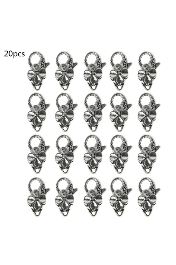 20 Pcs Flower Shape Lobster Claw Clasp Keychain Anti Lost Carabiner Keychain