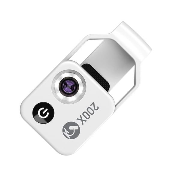 Necvior 200X Phone Microscope with CPL Lens/LED Light/Universally Clip for Smartphone