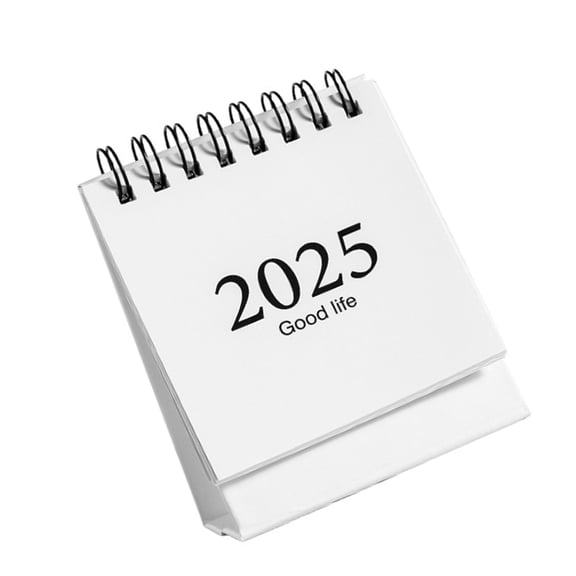 Necvior 2025 Desk Calendar Small Office Calendar English Standing Desktop Calendar