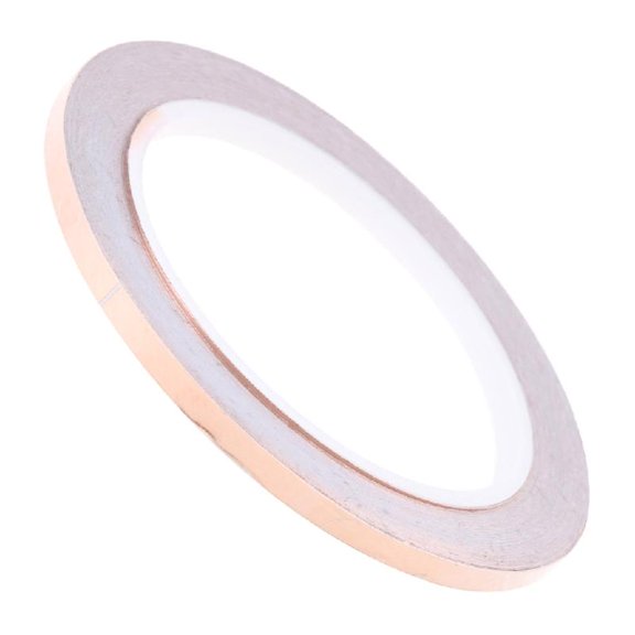 Necvior 20m Copper Foil Tape Single Sided Conductive Adhesive for Crafts Repair Paper Circuits EMI Shielding Grounding Guitars